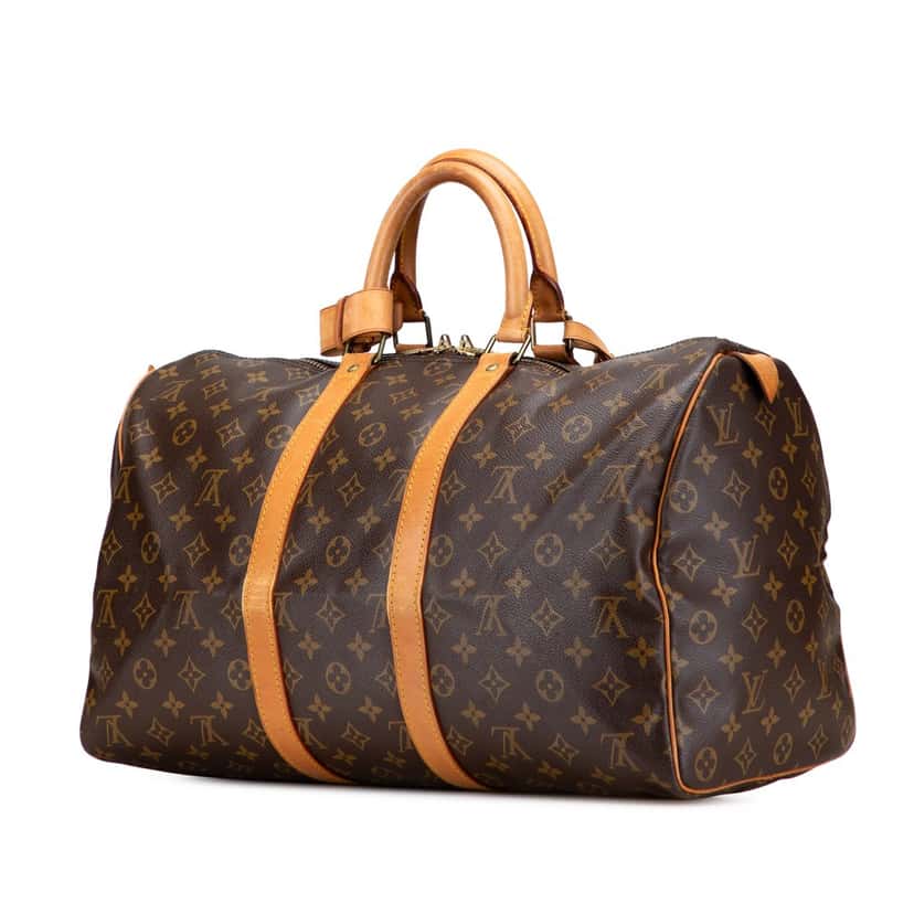 Louis Vuitton Monogram Keepall 45 Brown Canvas Fair condition - Back View