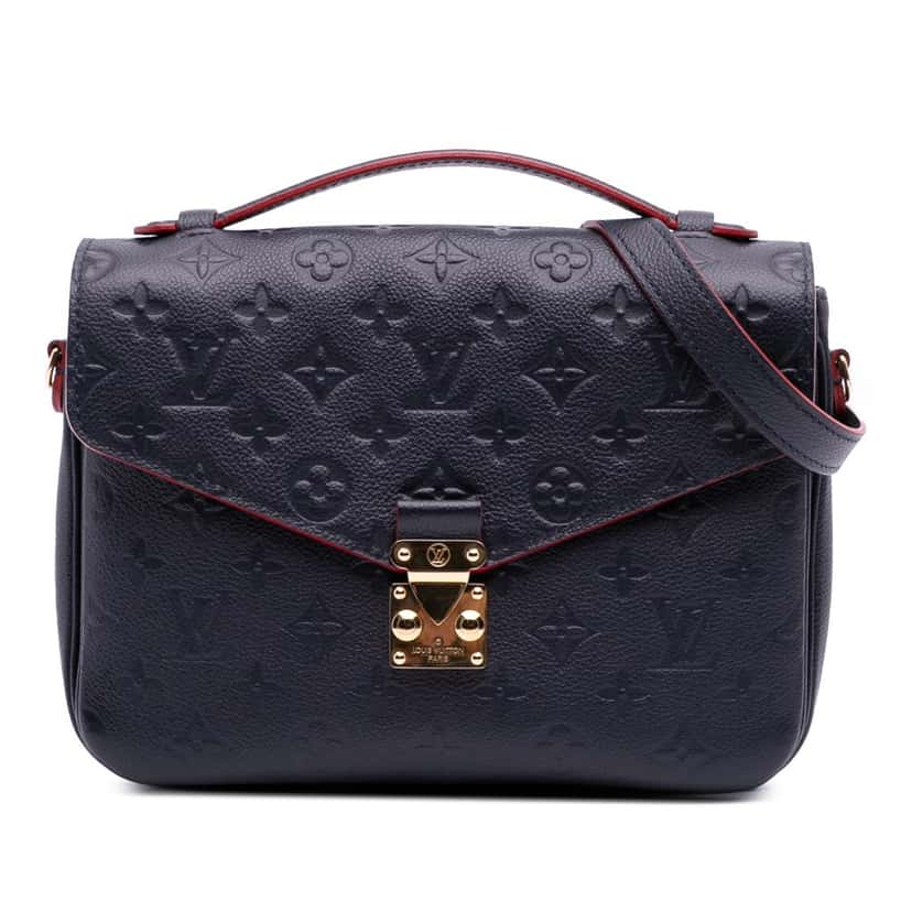 Louis Vuitton Monogram Empreinte Pochette Metis Blue Leather Good condition - Front View