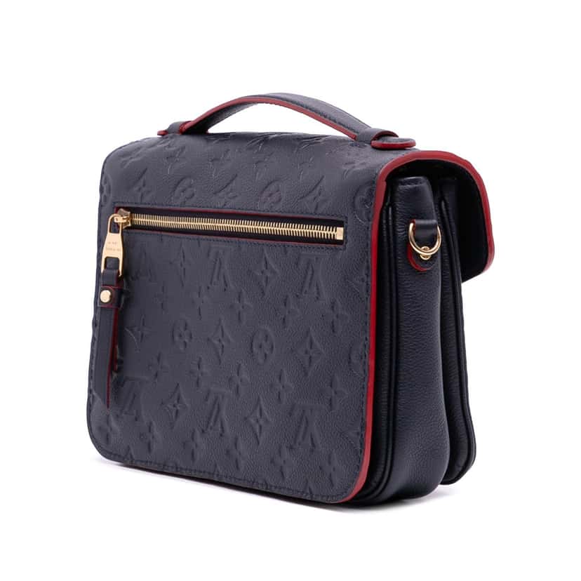 Louis Vuitton Monogram Empreinte Pochette Metis Blue Leather Good condition - Back View