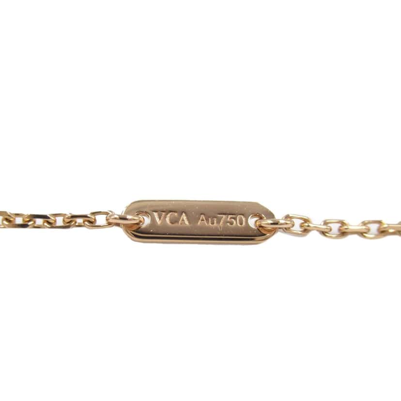 Van Cleef & Arpels 18K Rose Gold and Carnelian Sweet Alhambra Heart Pendant Necklace Pink Rose Gold Good condition - Inside View