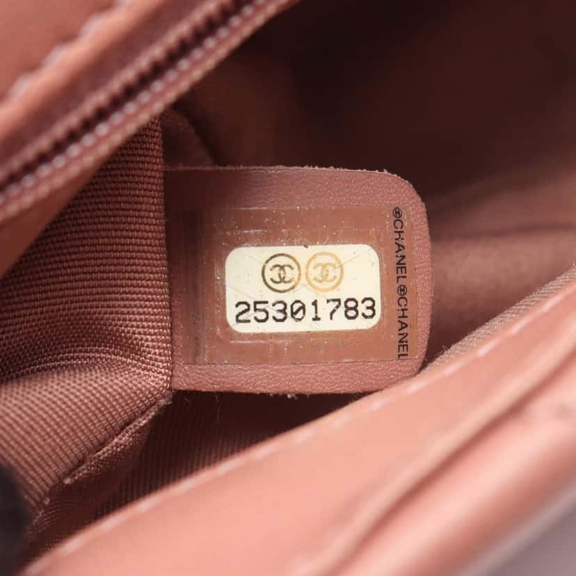 Chanel Mini Rectangular Chevron Lambskin Chain Around Flap Pink Leather Good condition - Box View