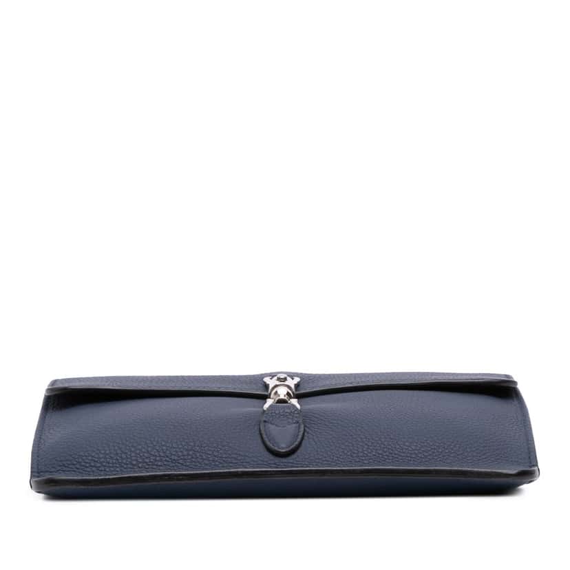 Gucci Calfskin Soft Jackie Flap Convertible Crossbody Blue Leather Good condition - Inside View