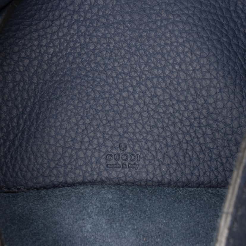 Gucci Calfskin Soft Jackie Flap Convertible Crossbody Blue Leather Good condition - Box View