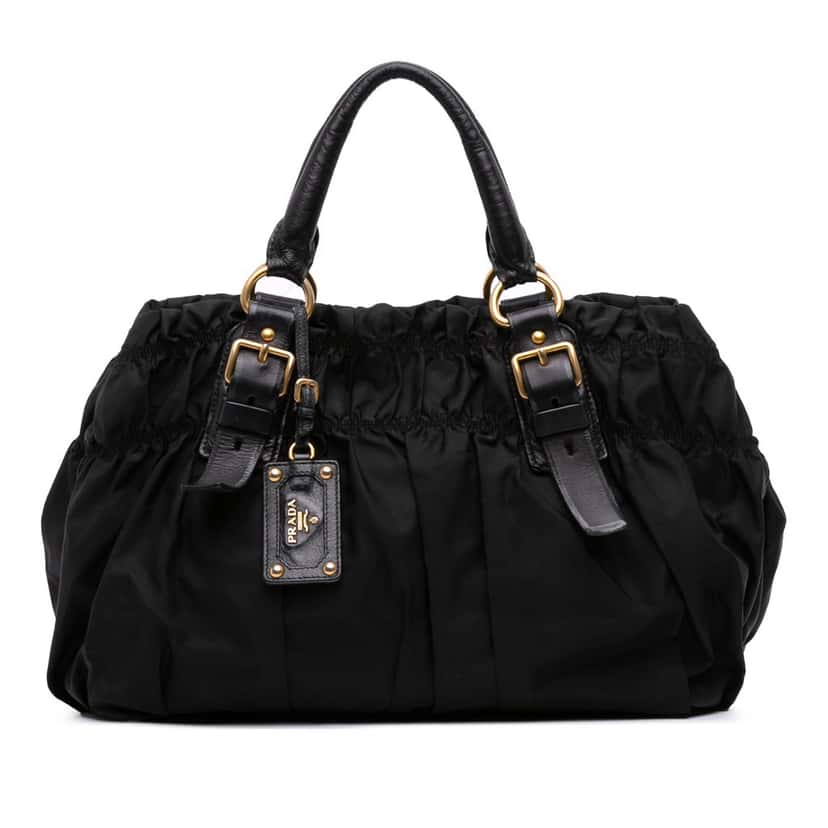 Prada Tessuto Gaufre Tote Black Good condition - Front View