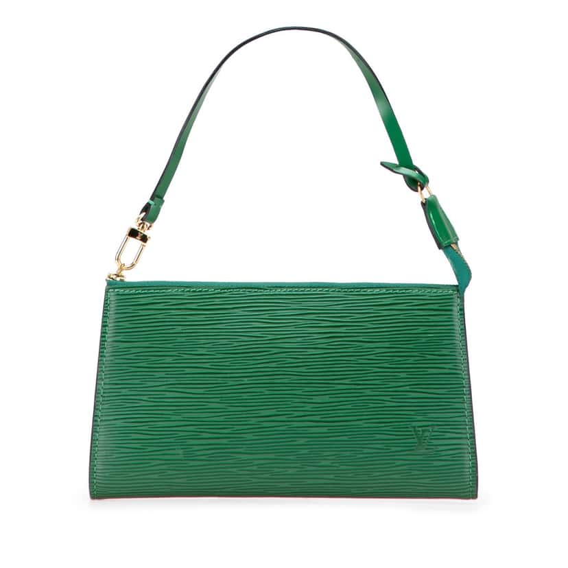 Louis Vuitton Epi Pochette Accessoires Green Leather Good condition - Front View