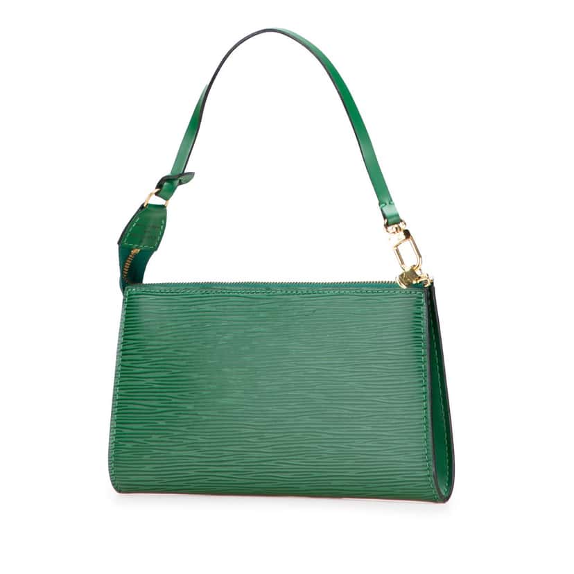 Louis Vuitton Epi Pochette Accessoires Green Leather Good condition - Back View