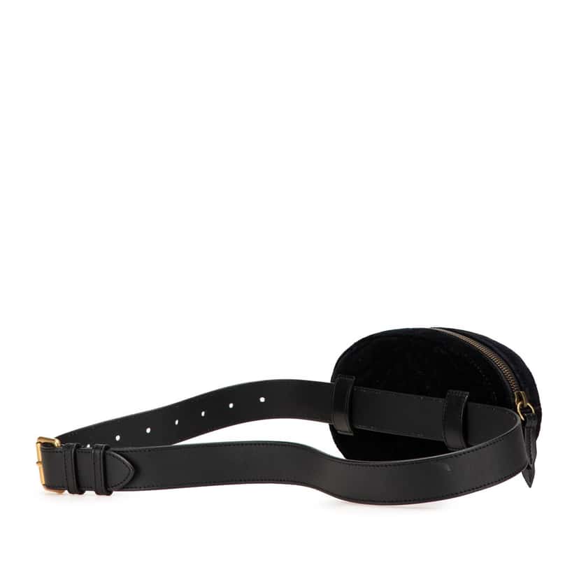 Gucci GG Marmont Matelasse Velvet Belt Bag Black Velvet Good condition - Back View