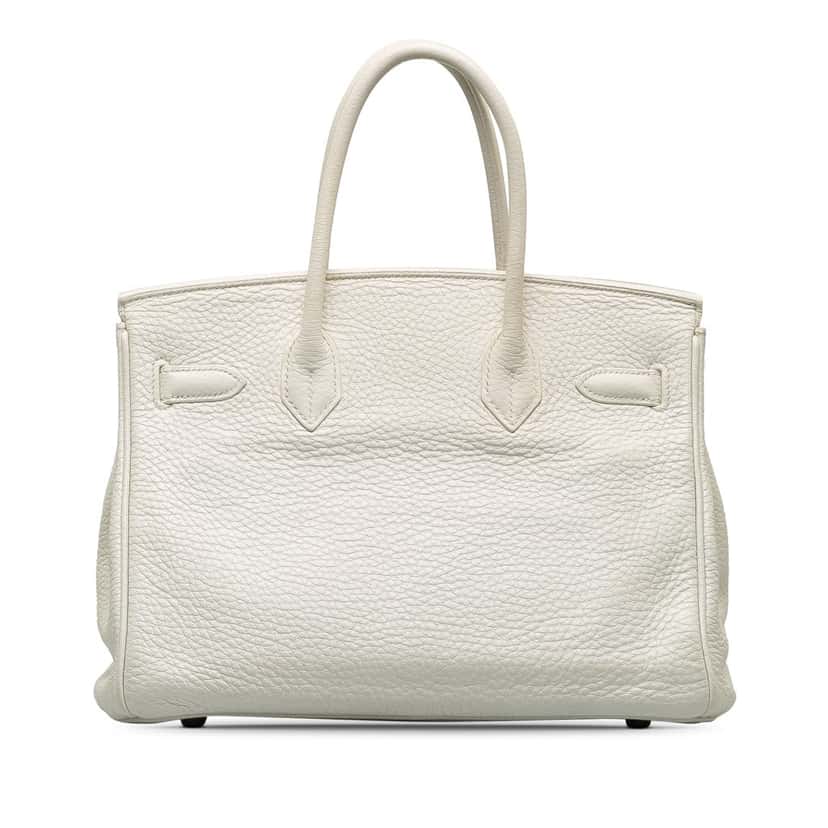Hermès Clemence Birkin 30 White Leather Fair condition - Inside View