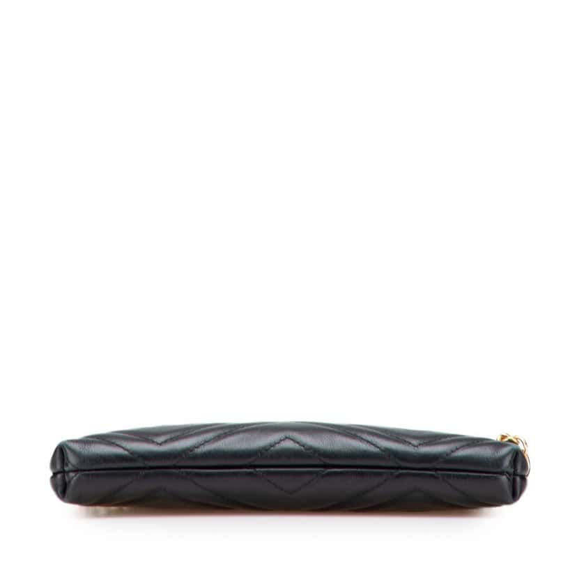 Gucci Mini GG Marmont Matelasse Leather Wallet On Chain Black Leather Good condition - Inside View