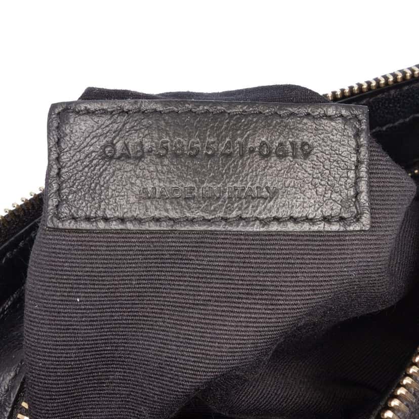 Saint Laurent Suede Allover Monogram Crossbody Black Leather Good condition - Box View