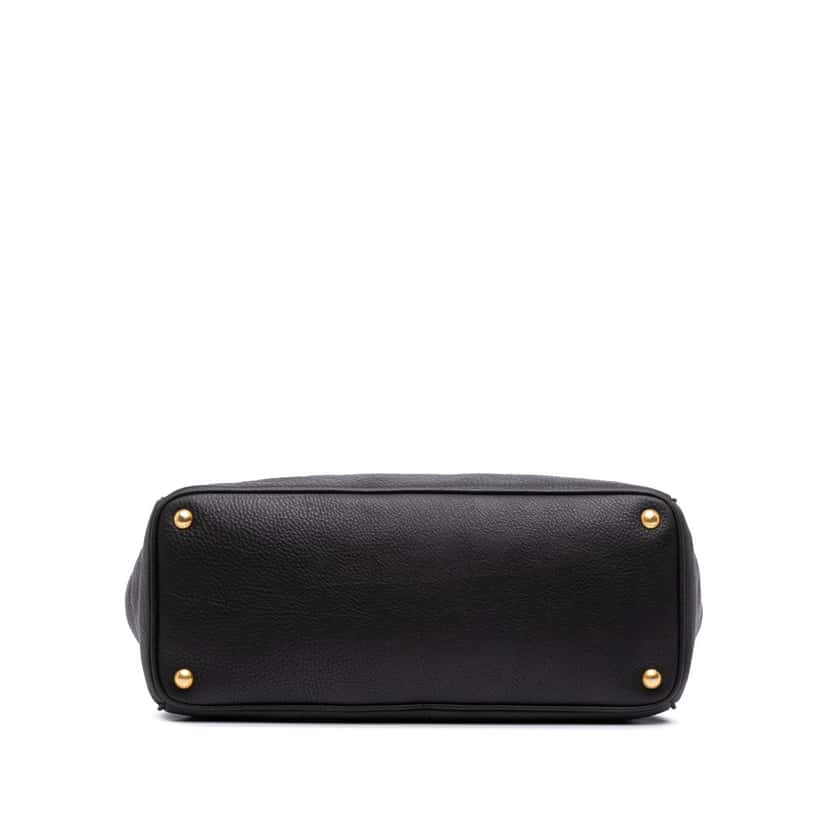 Prada Vitello Daino Open Convertible Tote Black Leather Good condition - Inside View