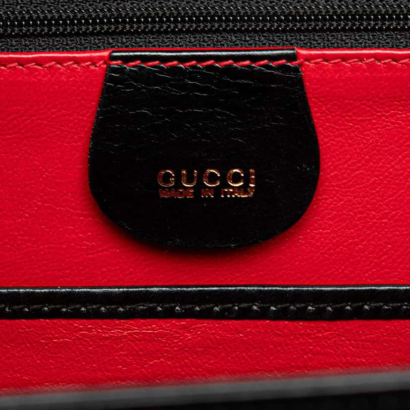 Gucci Calfskin Bamboo Night Black Leather Good condition - Box View
