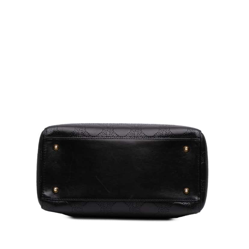 Dior Medium Calfskin Cannage Embossed Lady Dior Black Leather Good condition - Inside View