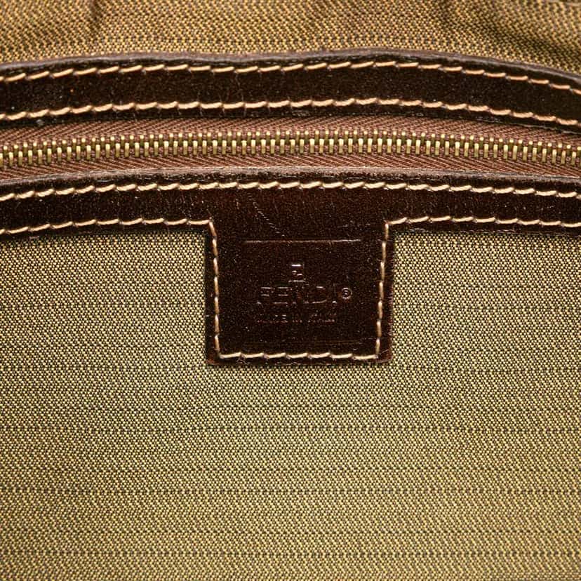 Fendi Zucca Canvas Push Lock Box Handbag Brown Canvas Good condition - Box View