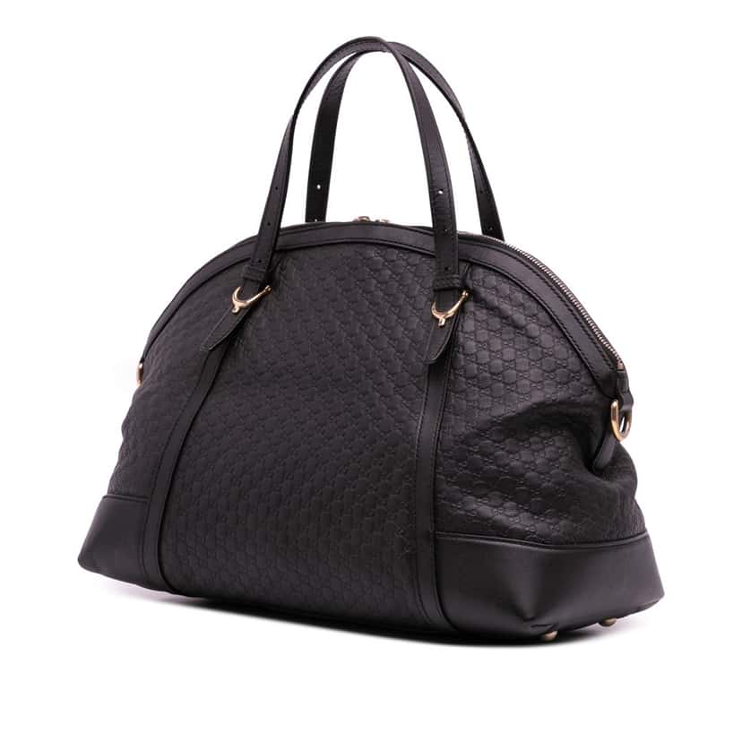 Gucci Large Microguccissima Nice Dome Satchel Black Leather Good condition - Back View