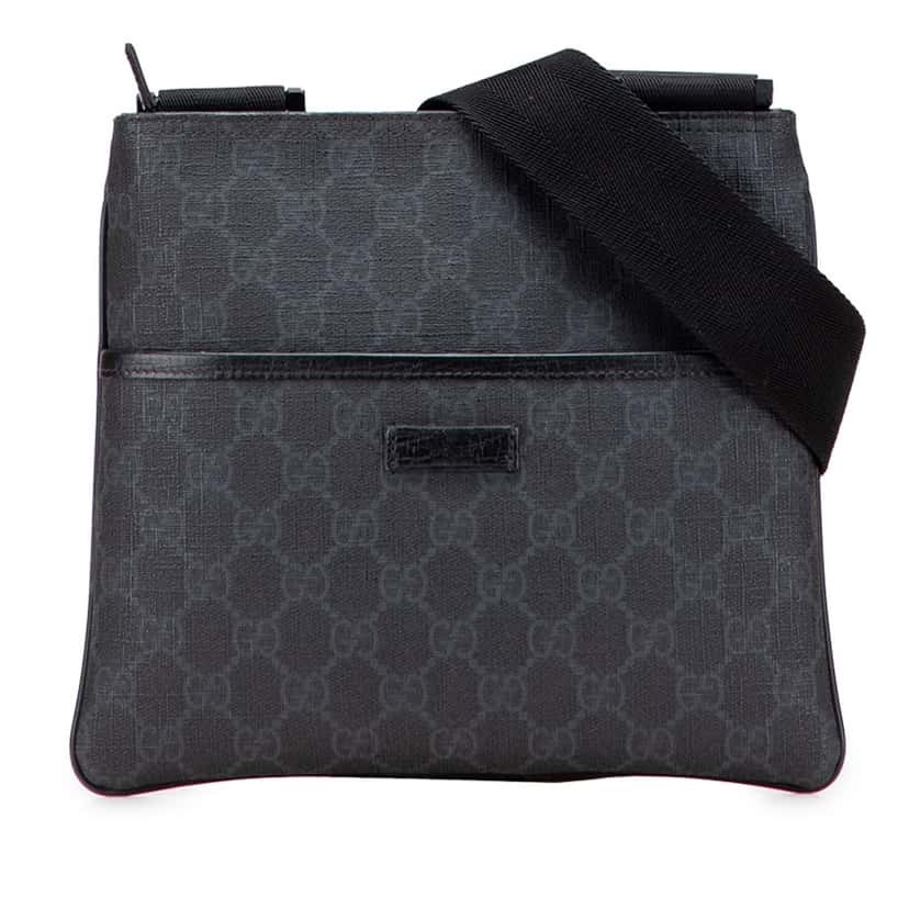 Gucci GG Supreme Crossbody Black Canvas Good condition - Front View