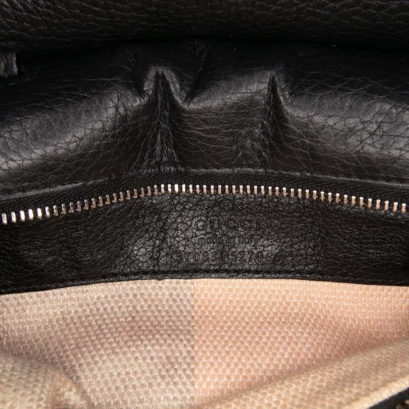 Gucci Small Leather Bamboo Daily Satchel Black Leather Good condition - Box View