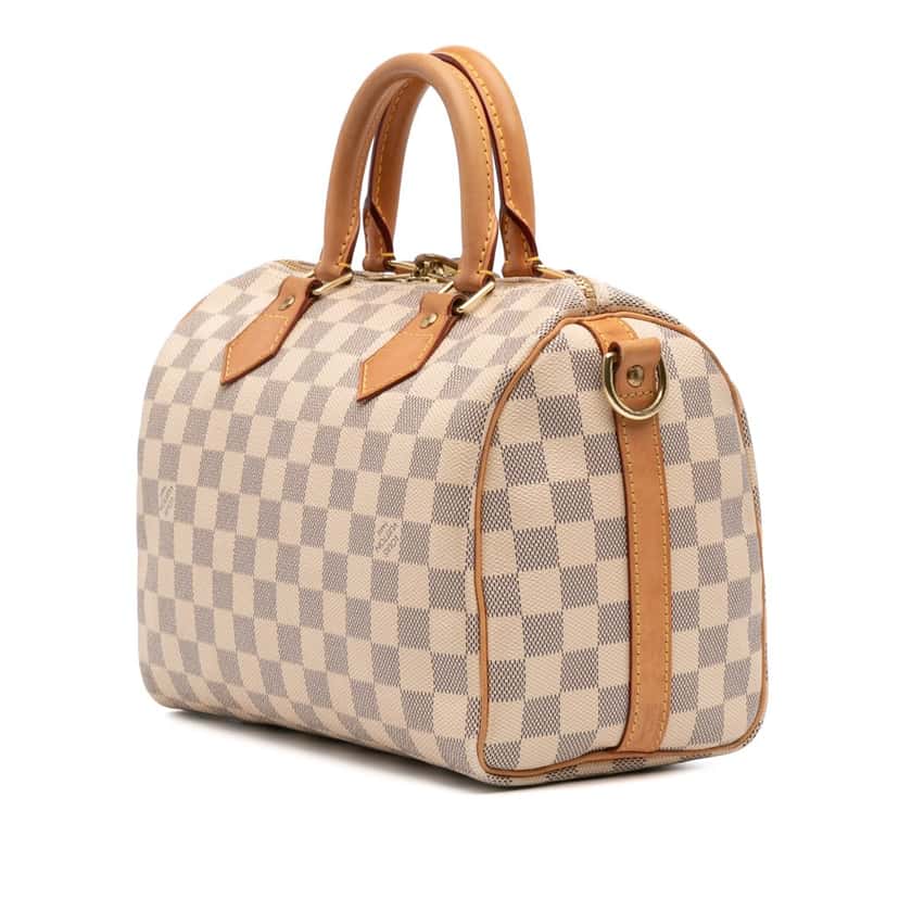Louis Vuitton Damier Azur Speedy Bandouliere 25 White Canvas Good condition - Back View