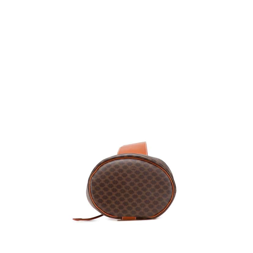 Celine Macadam Coated Canvas Drawstring Sling Bag Brown Canvas Good condition - Inside View