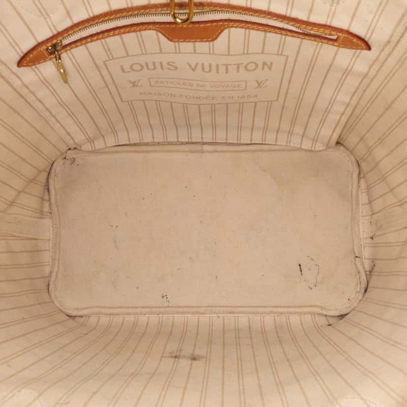 Louis Vuitton Damier Azur Neverfull MM White Canvas Good condition - Model View