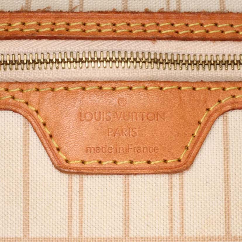 Louis Vuitton Damier Azur Neverfull MM White Canvas Good condition - Box View