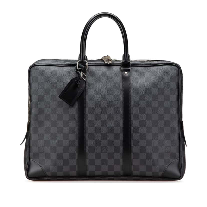 Louis Vuitton Damier Graphite Porte Documents Voyage PM Black Canvas Good condition - Front View