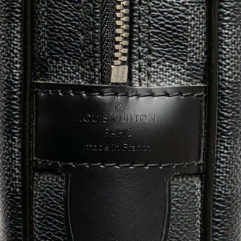 Louis Vuitton Damier Graphite Porte Documents Voyage PM Black Canvas Good condition - Box View