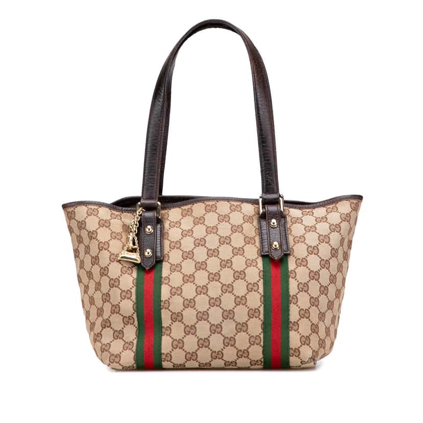 Gucci GG Canvas Jolicoeur Tote Brown Canvas Good condition - Front View