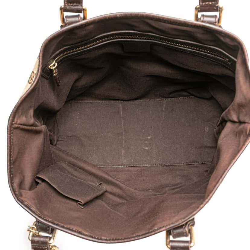 Gucci GG Canvas Jolicoeur Tote Brown Canvas Good condition - Model View