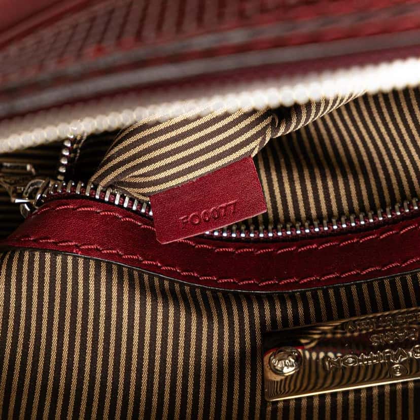 Louis Vuitton Cuir Bequia Porte Document Vertical Bag Red Leather Fair condition - Box View