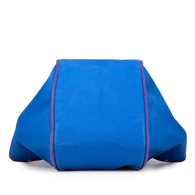 Hermès Toile Lindy Beach Bag Blue Canvas Good condition - Inside View