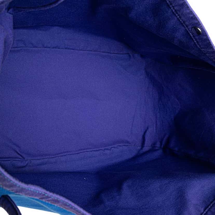 Hermès Toile Lindy Beach Bag Blue Canvas Good condition - Model View