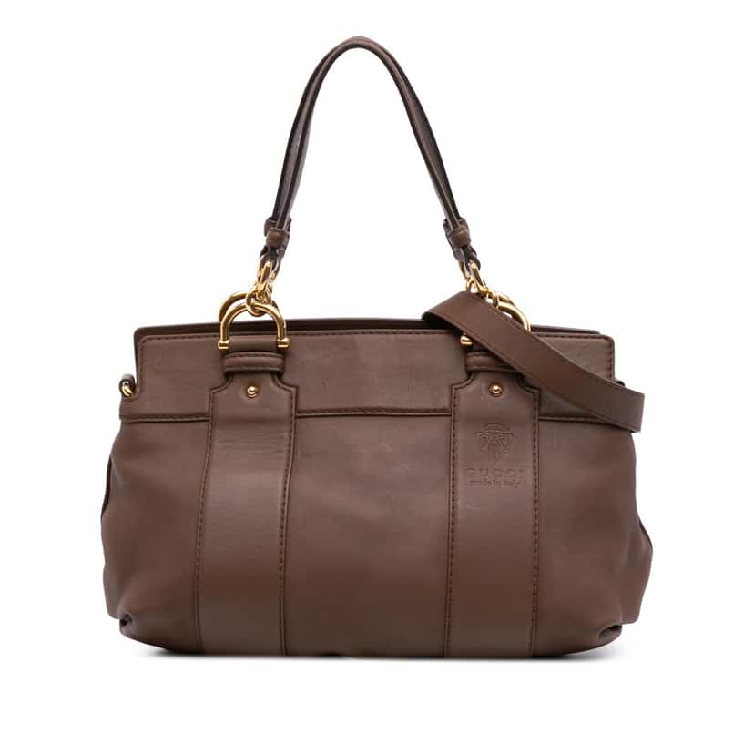 Gucci Leather Smilla Satchel Brown Leather Good condition - Front View