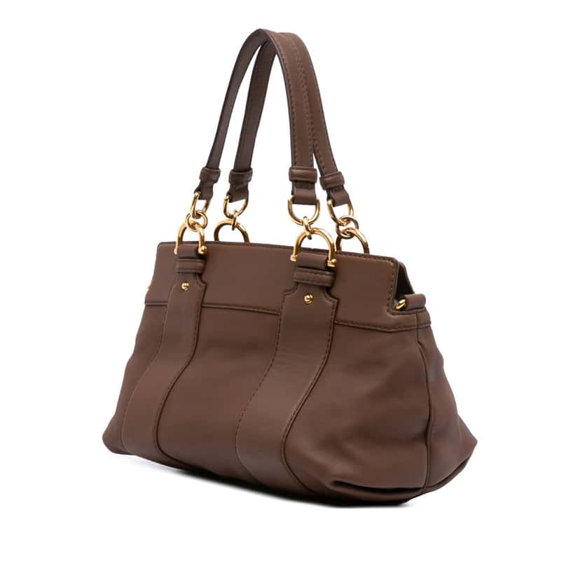 Gucci Leather Smilla Satchel Brown Leather Good condition - Back View