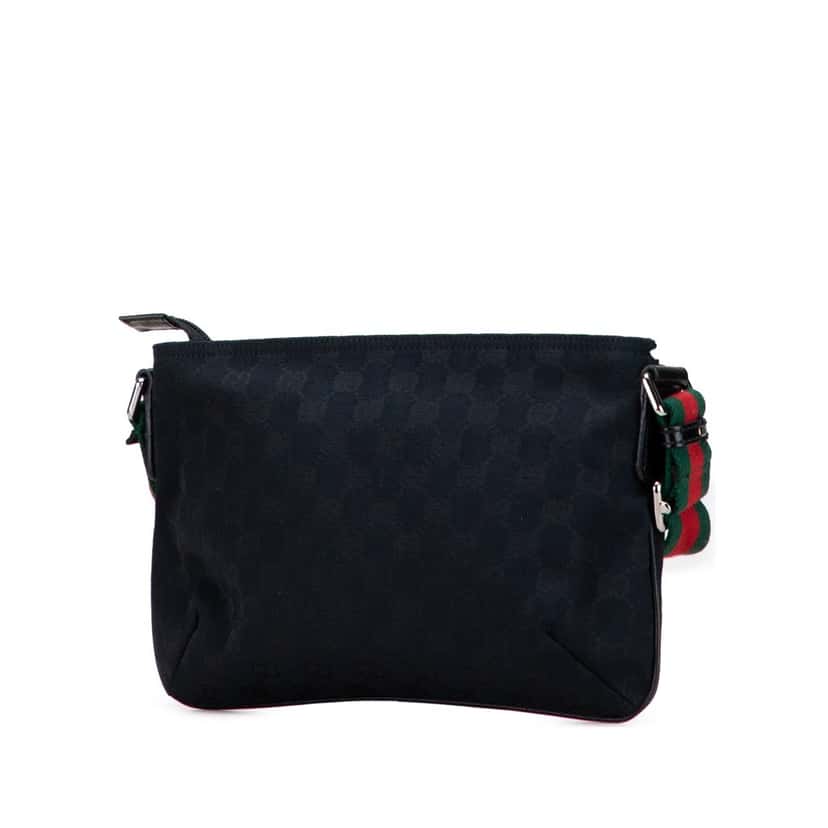 Gucci GG Canvas Web Crossbody Black Canvas Good condition - Back View