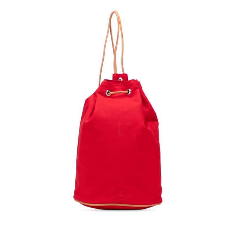 Hermès Toile Polochon Mimile Red Canvas Good condition - Front View