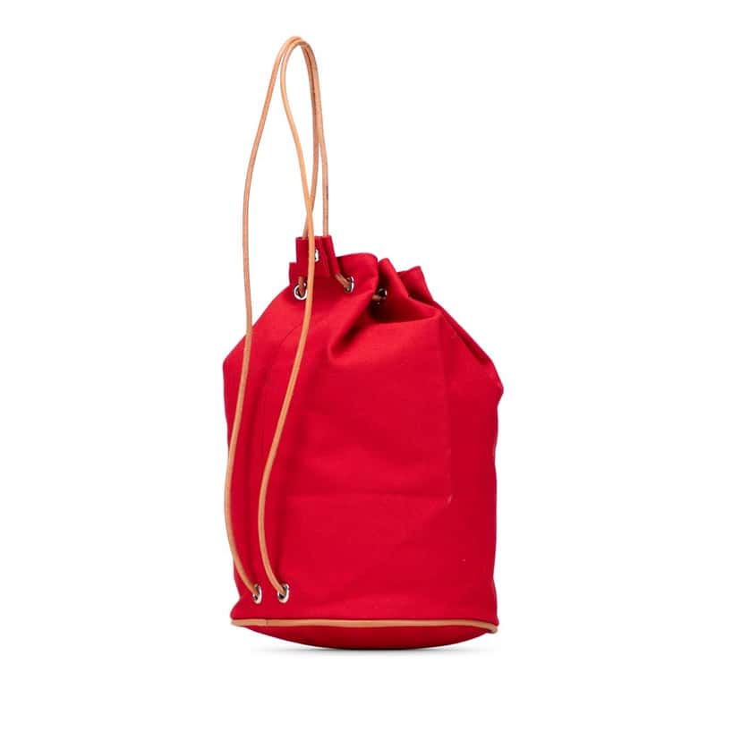 Hermès Toile Polochon Mimile Red Canvas Good condition - Back View