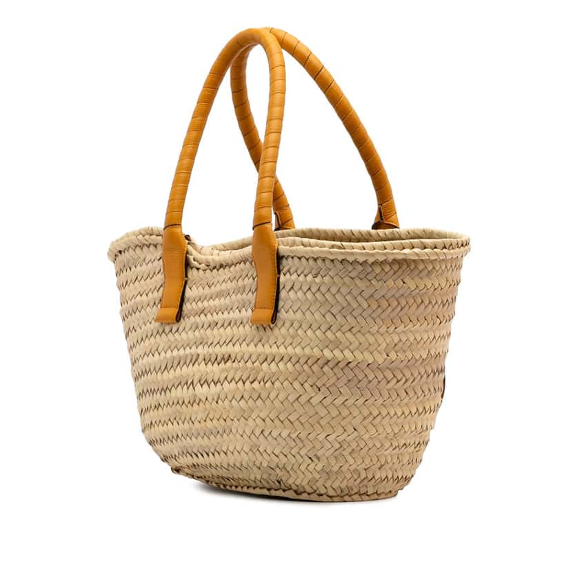 Chloé Medium Raffia Marcie Basket Tote Brown Good condition - Back View