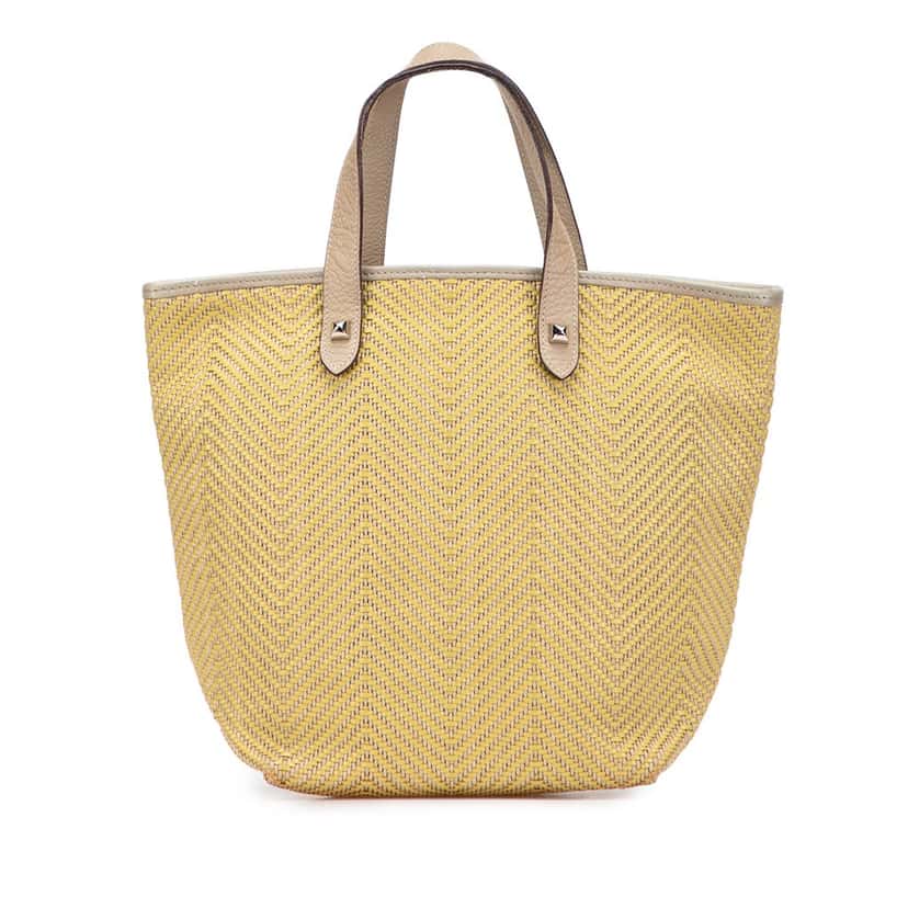 Hermès Polyester and Leather Chennai PM Yellow Leather Good condition - Front View