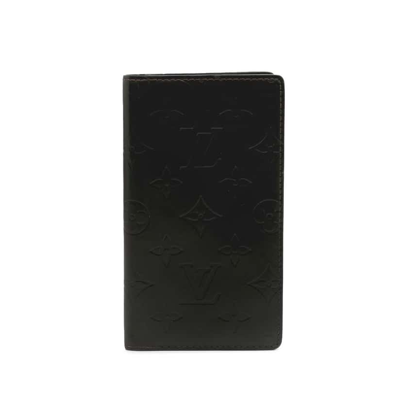 Louis Vuitton Monogram Mat Brazza Bifold Long Wallet Brown Leather Good condition - Front View