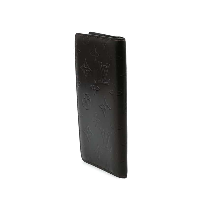 Louis Vuitton Monogram Mat Brazza Bifold Long Wallet Brown Leather Good condition - Back View
