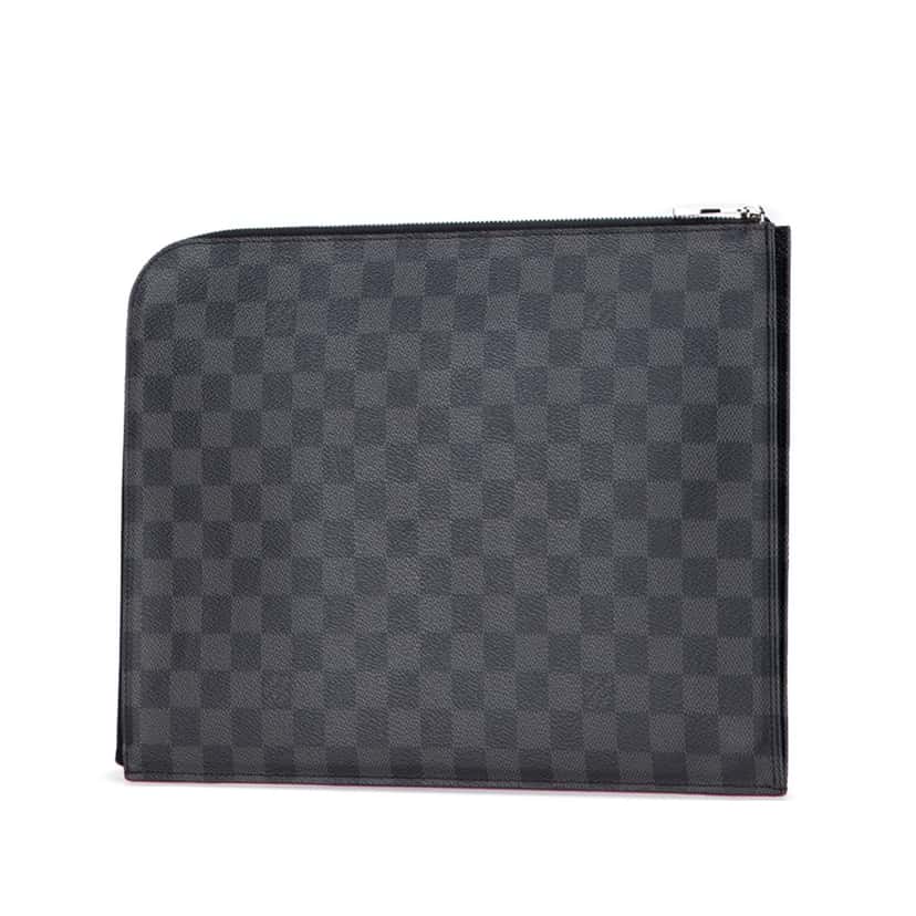Louis Vuitton Damier Graphite Pochette Jour GM Black Canvas Good condition - Back View