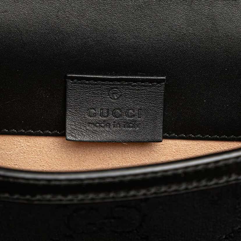 Gucci Mini GG Velvet Sylvie Shoulder Bag Black Velvet Good condition - Box View