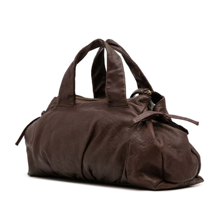 Gucci Medium Guccissima Hysteria Handbag Brown Leather Good condition - Back View