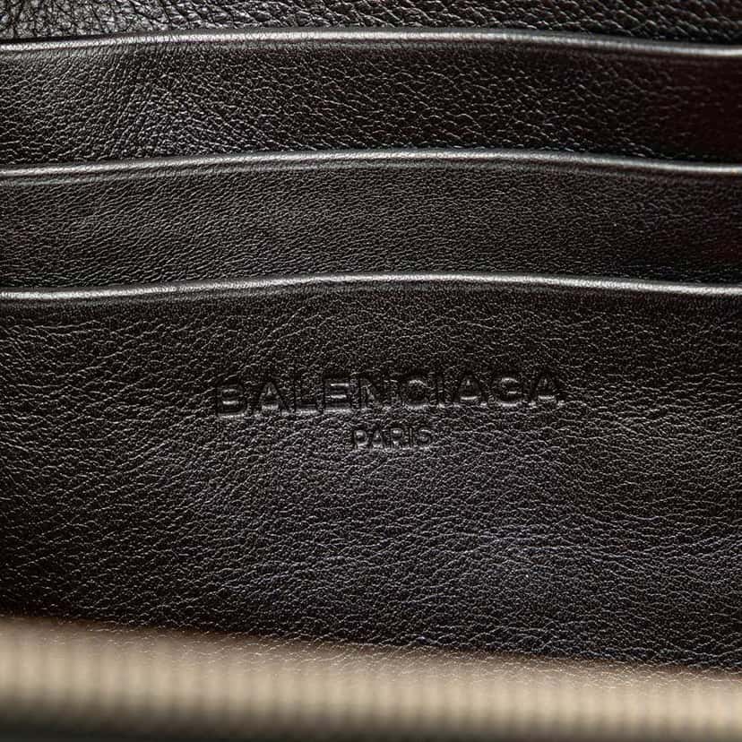 Balenciaga Medium Leather Triangle Clutch Black Leather Good condition - Box View