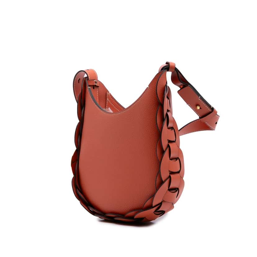 Chloé Small Grained Calfskin Darryl Hobo Orange Leather Good condition - Back View
