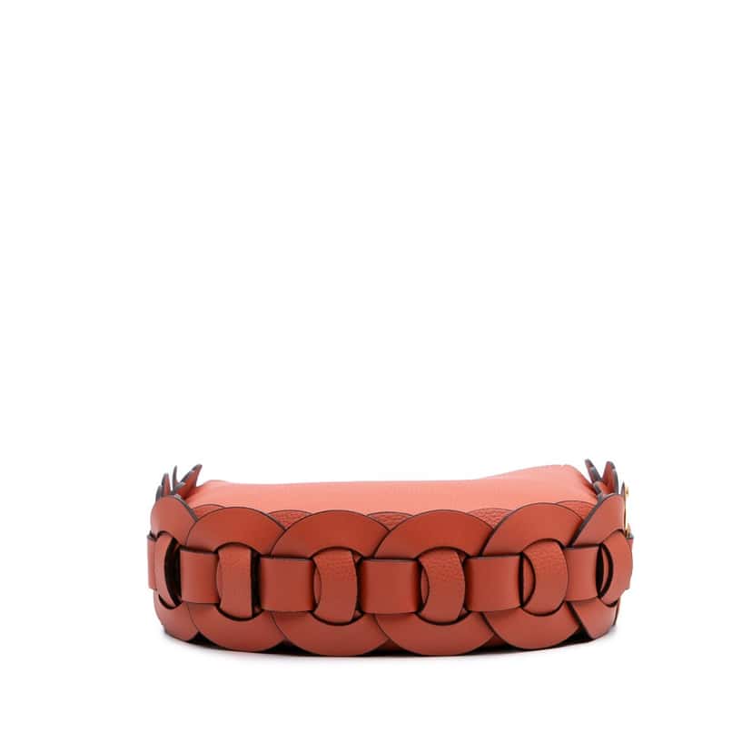 Chloé Small Grained Calfskin Darryl Hobo Orange Leather Good condition - Inside View