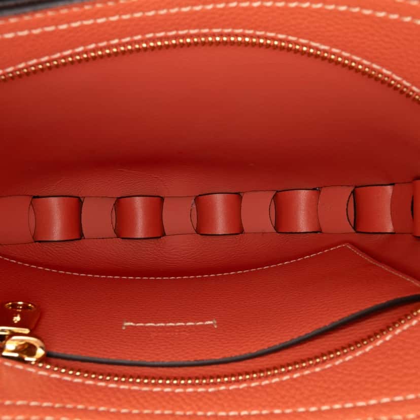 Chloé Small Grained Calfskin Darryl Hobo Orange Leather Good condition - Model View