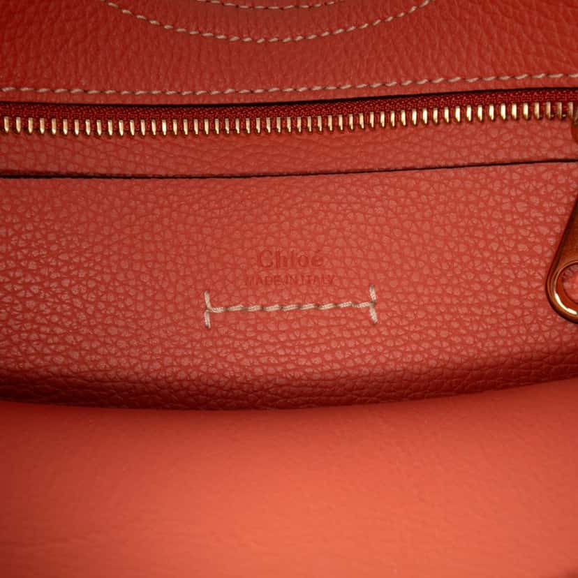 Chloé Small Grained Calfskin Darryl Hobo Orange Leather Good condition - Box View