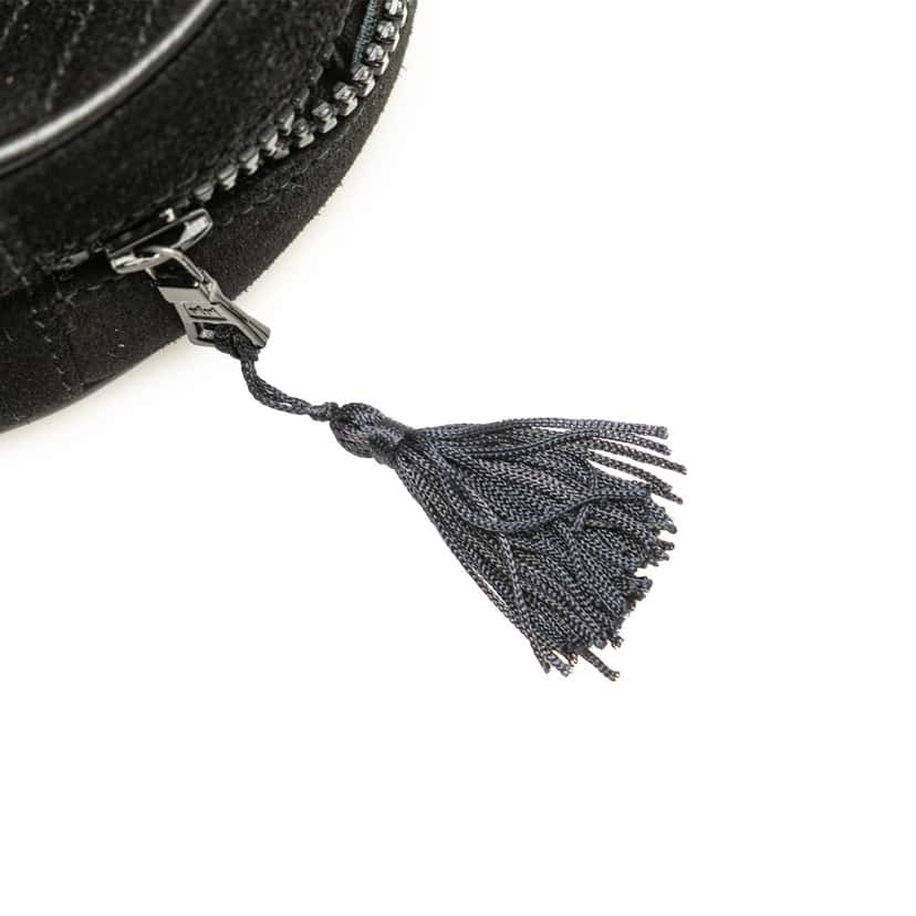 Celine Round Suede Tassel Handbag Black Leather Good condition - Box View